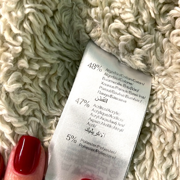 MAYORAL NEW KNIT COLLECTION SWEATER FAUX SHERPA ZIP FRONT LIGHT GRAY HOODIE 24M - Picture 6 of 7